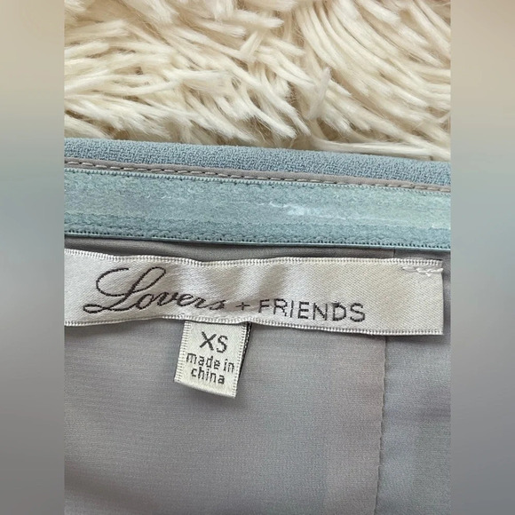 Lovers + Friends Danica Gown Blue Strapless Maxi Dress with slit Sise XS - Picture 8 of 9